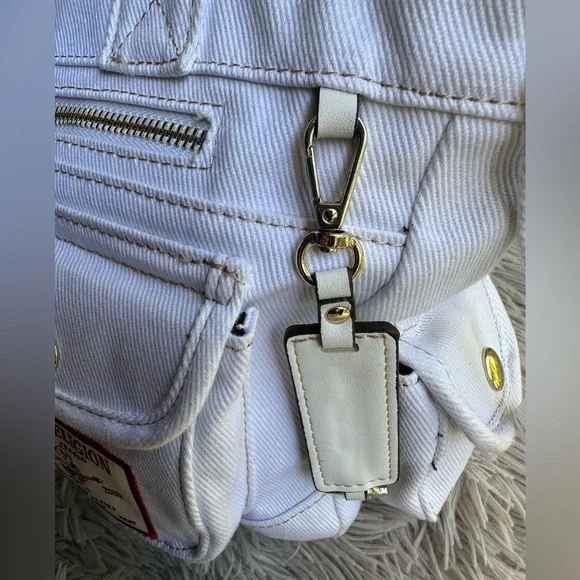 True Religion Multi-Pocket Denim Tote NWOT - Picture 12 of 16